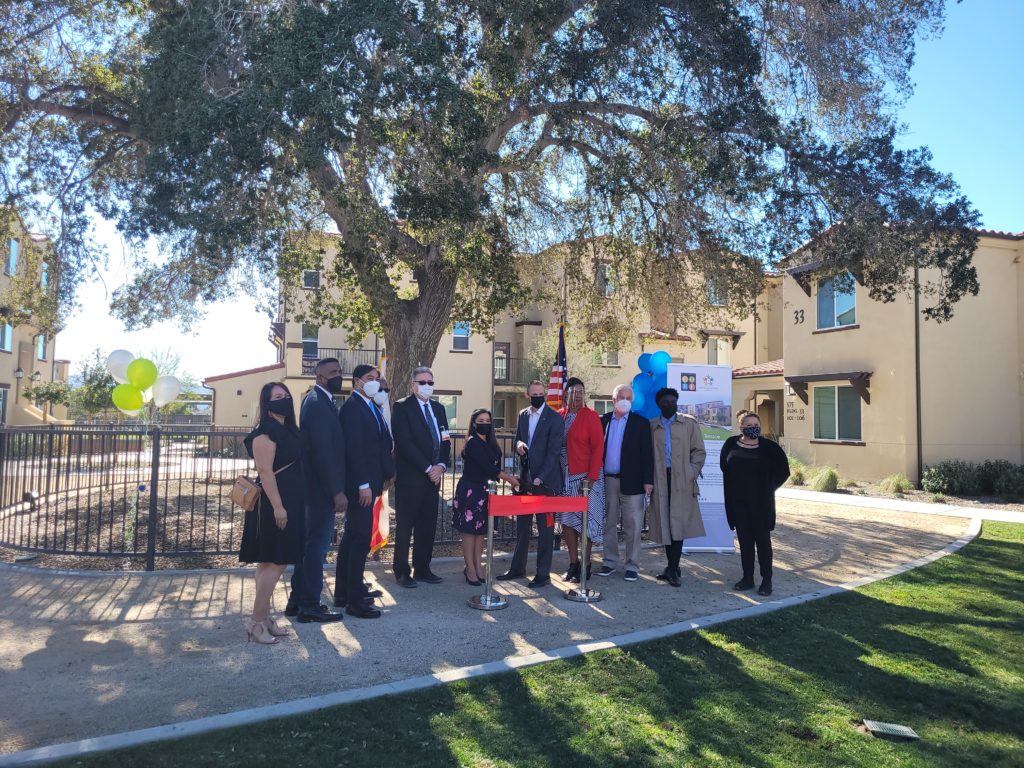 Partners celebrate the opening of Crestview Terrace in San Bernardino (January 20, 2022)